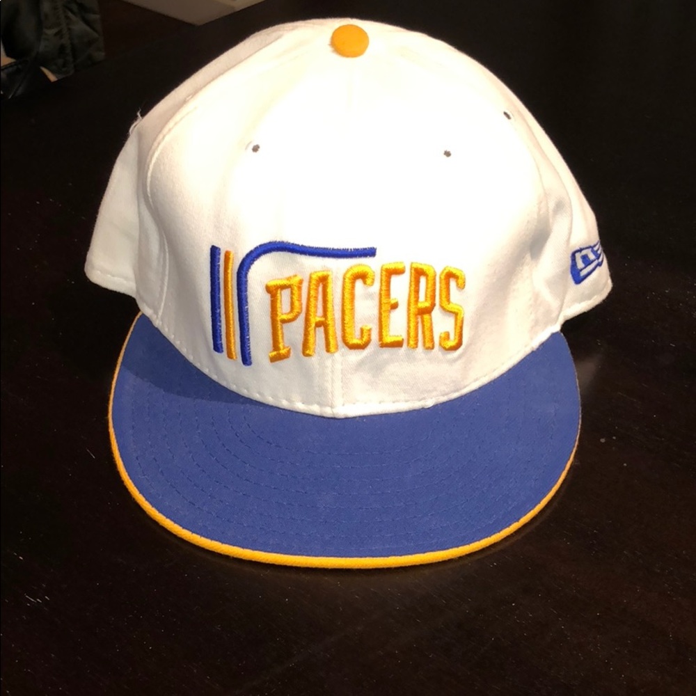 New Era Indiana Pacers Fitted Hat Size 7 3/8